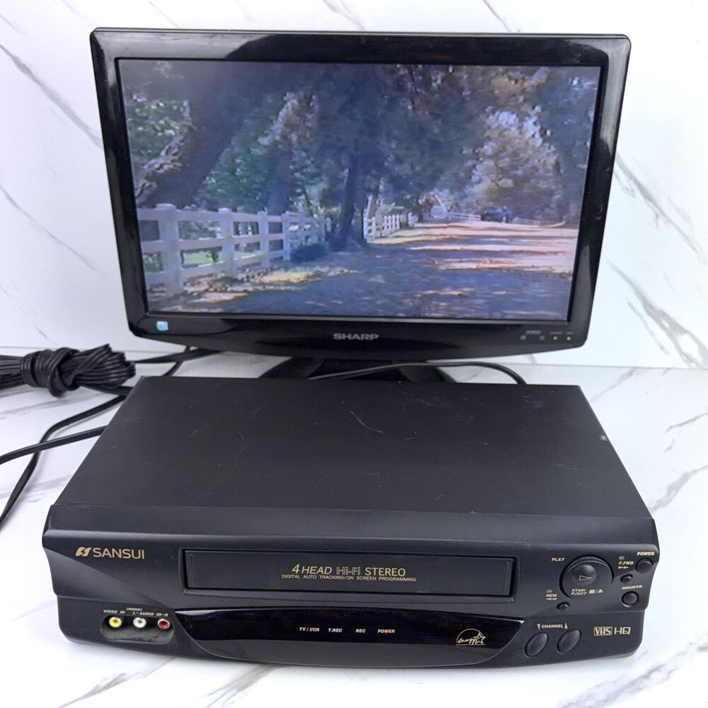 Sansui VHF6010D 4 Head Hi Fi Stereo VCR VHS Player Recorder - No Remote TESTED!